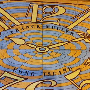 NEW Franck Muller Geneve Geneva Watchmaker Clock Pattern Silk Scarf with box